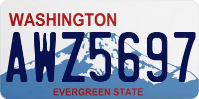 WA license plate AWZ5697