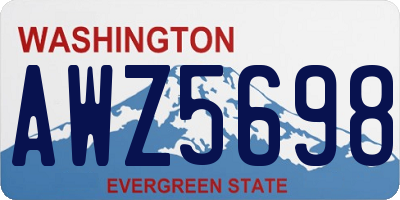 WA license plate AWZ5698