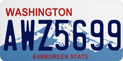 WA license plate AWZ5699