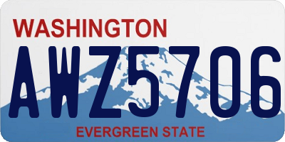 WA license plate AWZ5706