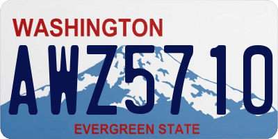 WA license plate AWZ5710