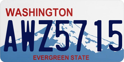 WA license plate AWZ5715