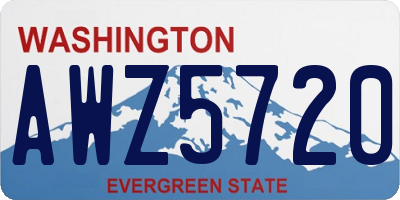WA license plate AWZ5720