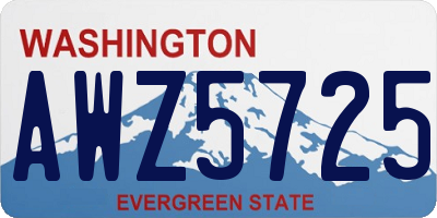 WA license plate AWZ5725