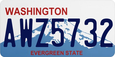 WA license plate AWZ5732