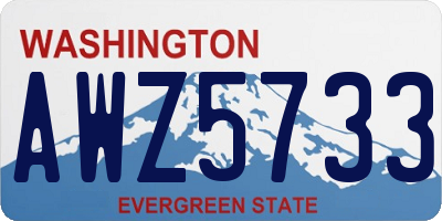WA license plate AWZ5733