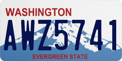 WA license plate AWZ5741