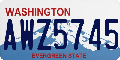 WA license plate AWZ5745