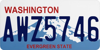 WA license plate AWZ5746