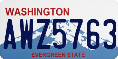 WA license plate AWZ5763