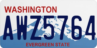 WA license plate AWZ5764