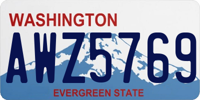 WA license plate AWZ5769