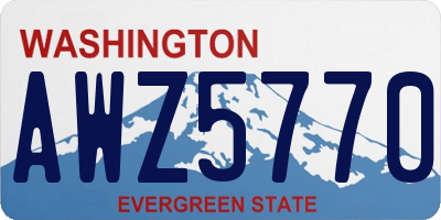 WA license plate AWZ5770