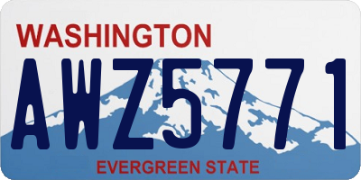 WA license plate AWZ5771
