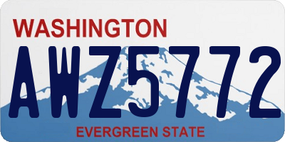 WA license plate AWZ5772