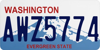 WA license plate AWZ5774