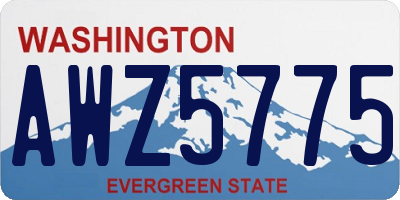 WA license plate AWZ5775