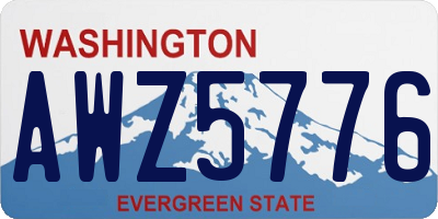 WA license plate AWZ5776