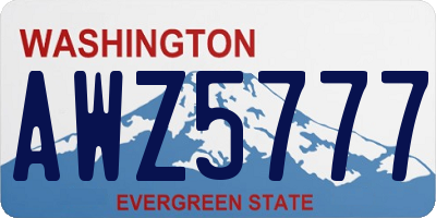 WA license plate AWZ5777