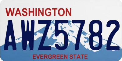 WA license plate AWZ5782