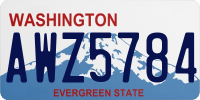 WA license plate AWZ5784