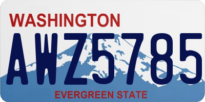 WA license plate AWZ5785