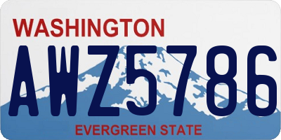 WA license plate AWZ5786
