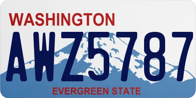 WA license plate AWZ5787