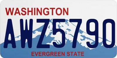 WA license plate AWZ5790