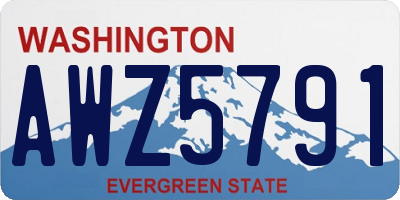 WA license plate AWZ5791