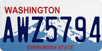 WA license plate AWZ5794