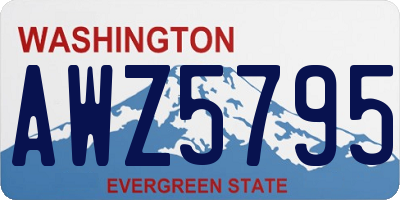 WA license plate AWZ5795