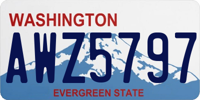 WA license plate AWZ5797