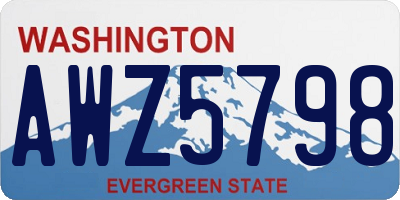 WA license plate AWZ5798