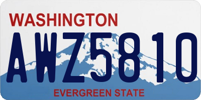 WA license plate AWZ5810
