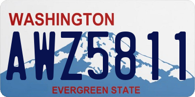 WA license plate AWZ5811