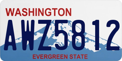 WA license plate AWZ5812