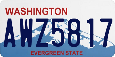 WA license plate AWZ5817