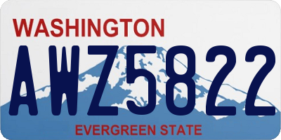 WA license plate AWZ5822
