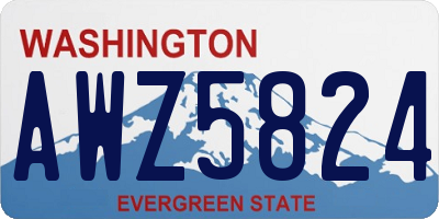 WA license plate AWZ5824