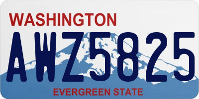 WA license plate AWZ5825