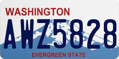 WA license plate AWZ5828