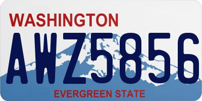 WA license plate AWZ5856