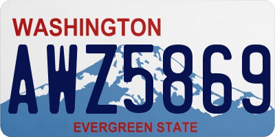 WA license plate AWZ5869