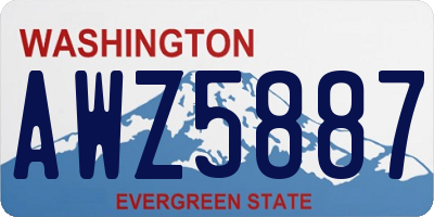 WA license plate AWZ5887