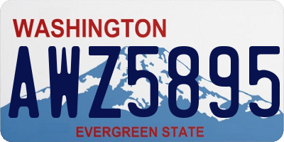 WA license plate AWZ5895