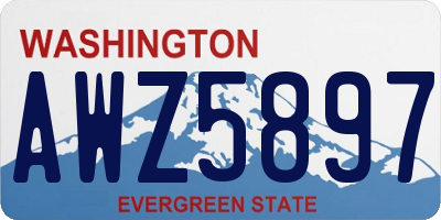 WA license plate AWZ5897