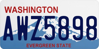 WA license plate AWZ5898