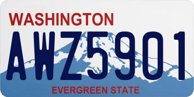 WA license plate AWZ5901