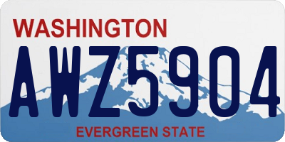 WA license plate AWZ5904